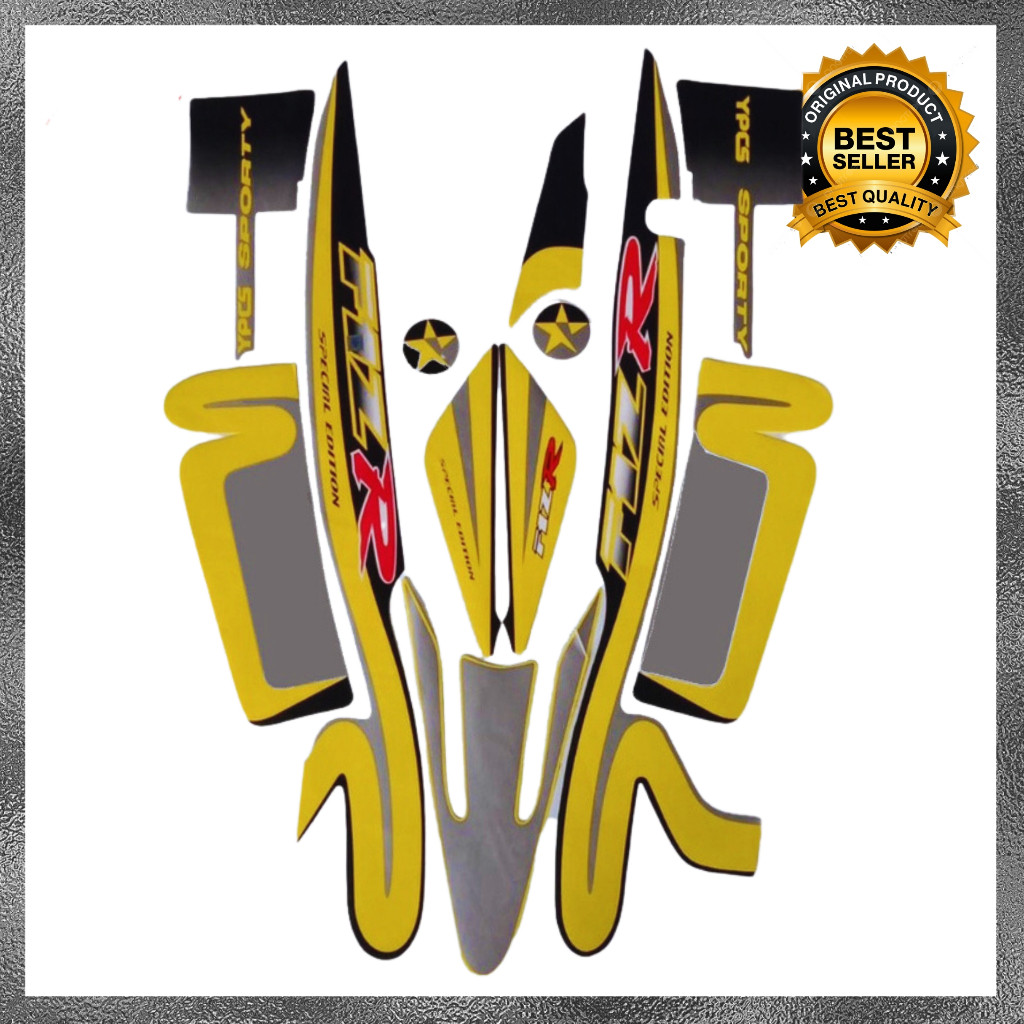 Stiker Striping Yamaha F1ZR 2001 Kuning Caltex List Stiker Standart F1ZR 2001 Caltex Terbaik