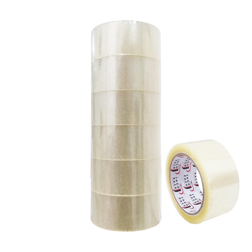 

Jago Pack Indonesia - (SLOP ISI 6) - Lakban Packing Bening 45 mm x 90 yard Super Rekat Tidak Mudah Putus