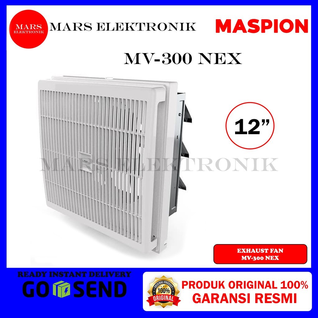 [ COD READY ] EXHAUST FAN MASPION MV-300 NEX / 12 INCHI / MV 300 NEX / MV300NEX / KIPAS ANGIN HISAP