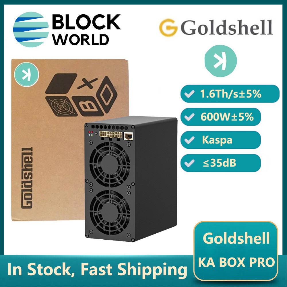 New Goldshell KA BOX Pro 1.6Th/s 600W Kaspa Miner Crypto KAS Mining Without PSU Kaspa Rig Asic Miner