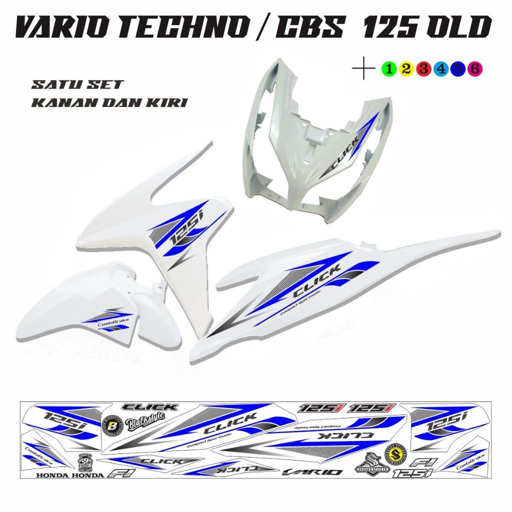 LIS SETIKER POLET SETIKER STRIPING VARIASI MOTOR VARIO OLD 125 / TECHNO STIKER LIS STRIPING VARIO