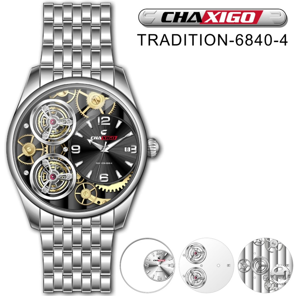 Jam Tangan CHAXIGO 6840-4 Original Terbaru Free Box