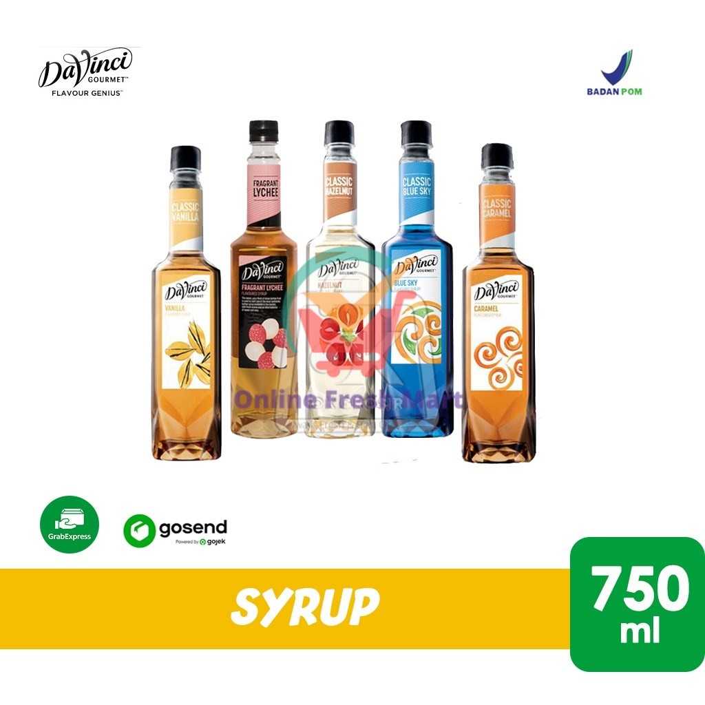 

Davinci Syrup Vanilla / Caramel / Hazelnut / Leci / Blue Sky 750ml (KHUSUS INSTANT) - Online Fresh Mart Denpasar