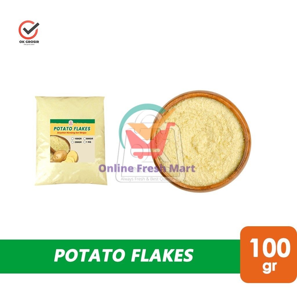 

Potato Flakes / Tepung Kentang Kering Serpih (100 gr) - Online Fresh Mart Denpasar