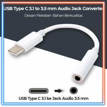 Kabel Konverter USB Type C ke Audio Jack