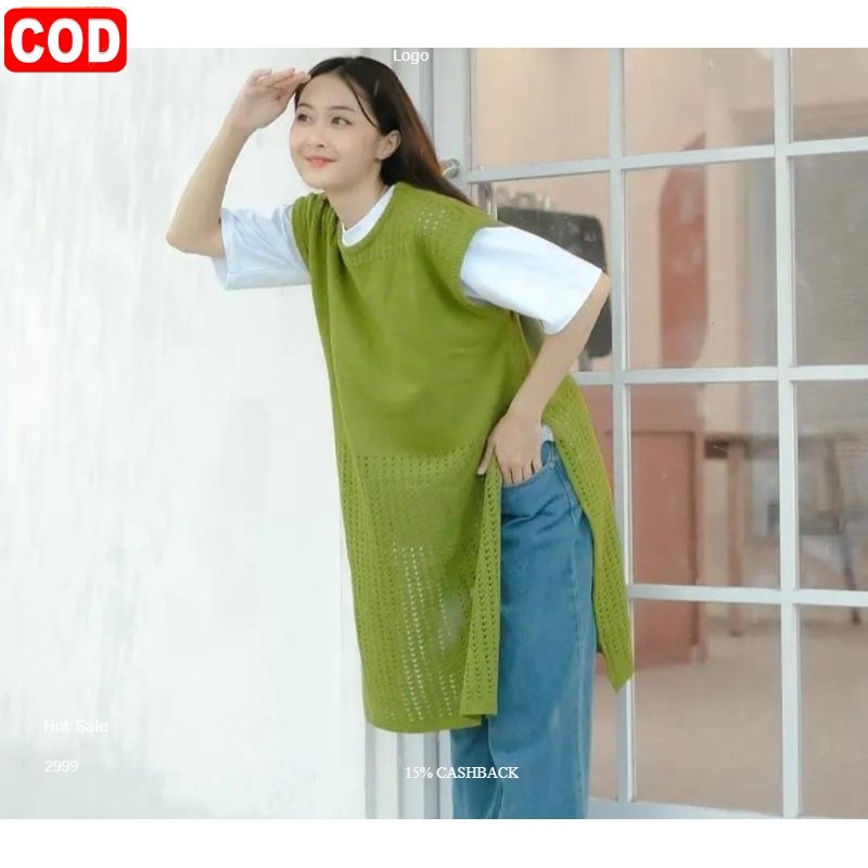 RUBY DRESS RAJUT JARING / TUNIK RUBY JARING / OUTWEAR RAJUT DRESS / MALIKIN TUNIK JARING