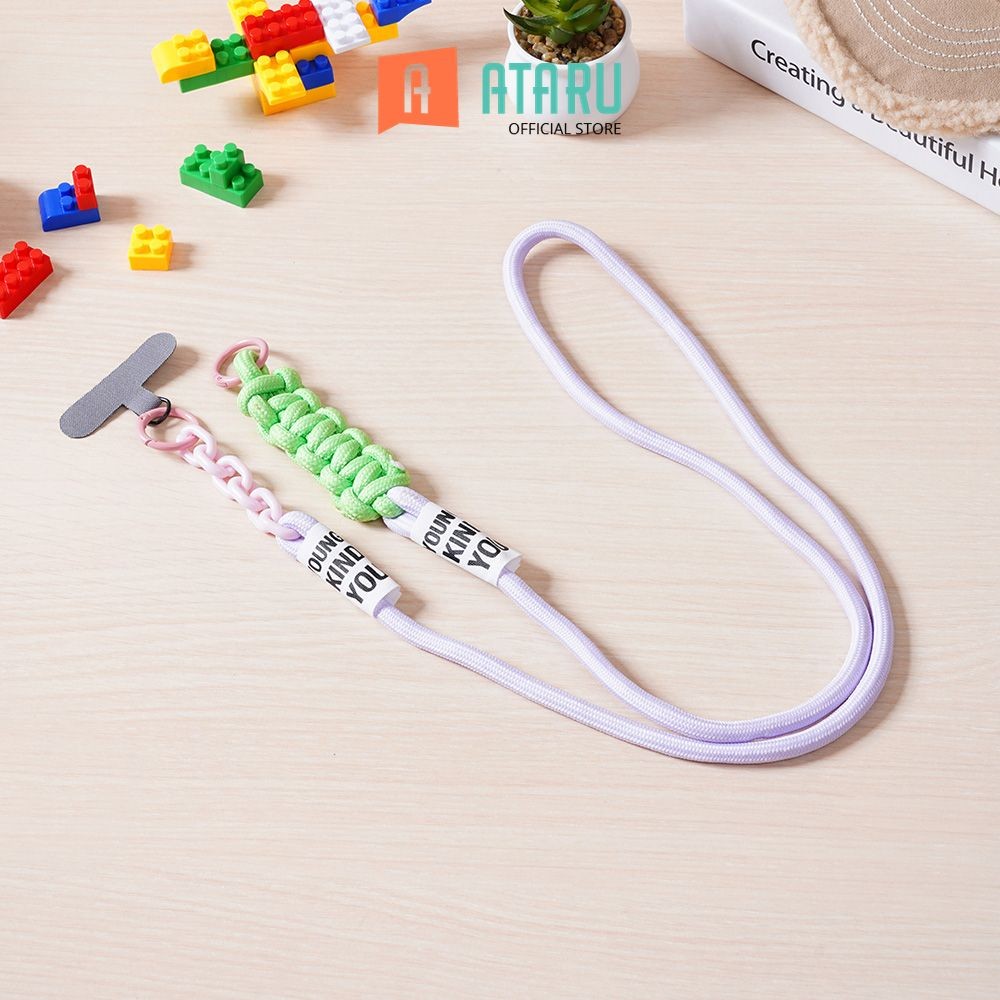 

Ataru Lanyard Color Block Strap - Ungu/Hijau Tali Leher Name Tag Id Card Kartu Akses Gantungan Tanda Pengenal Tali Gantungan Hp