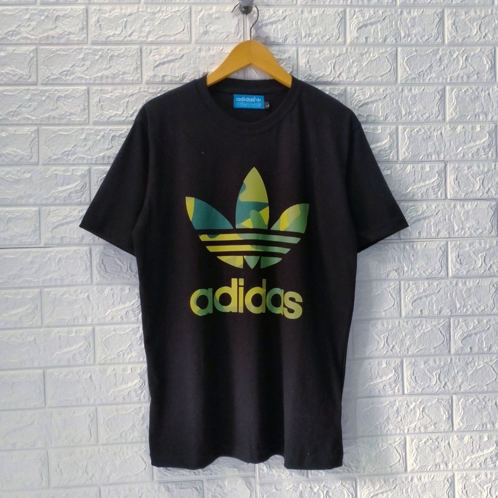 kaos adidas trefoil camo black baju adidas tshirt adidas