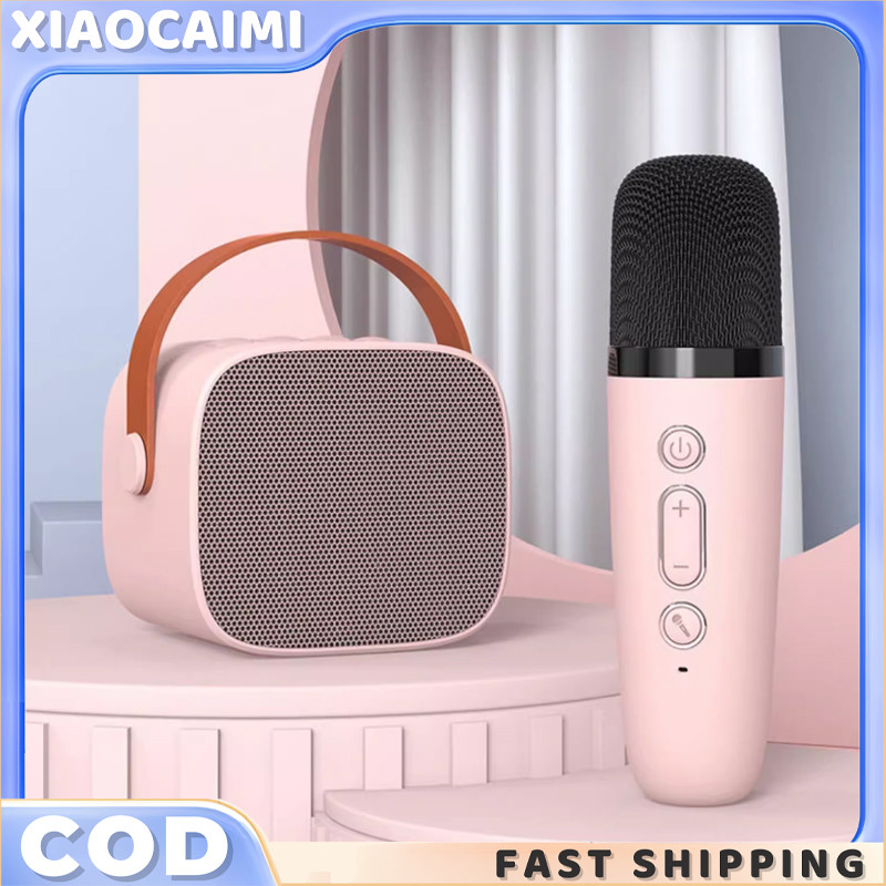 Speaker Karaoke Bluetooth Mini Full Bass Portable Wireless (Dapat Terhubung Ke HP/TV) Mic Cipung Spe