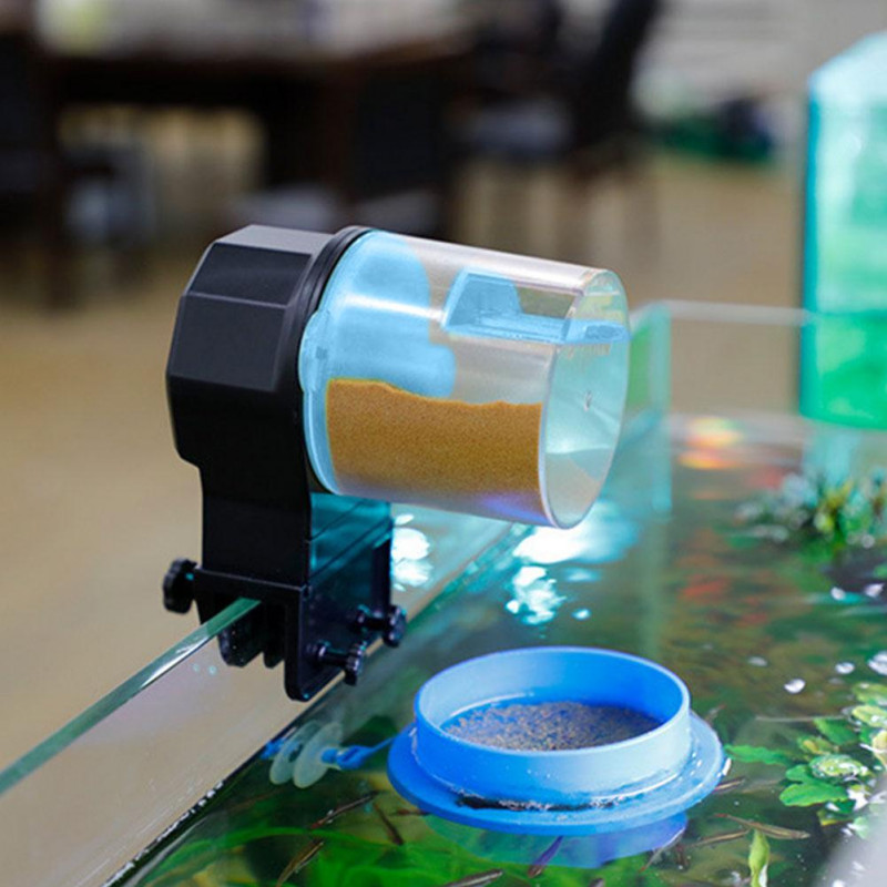 Automatic Large Capacity Fish Aquarium Feeder Fish Tank Feeder Intelligent Timing Automatic Feeder A