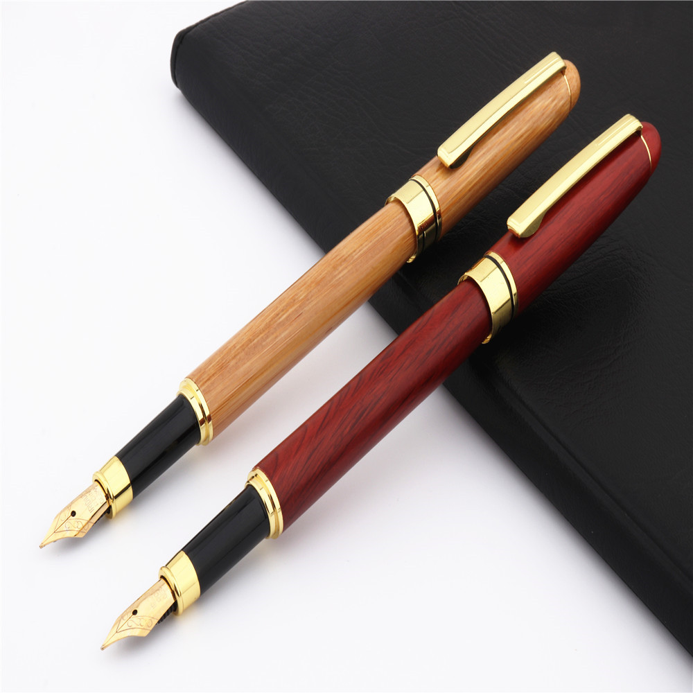 

Luxury Quality 521 Red Wooden Stationery Students Business Office Medium Nib Fountain Pen New