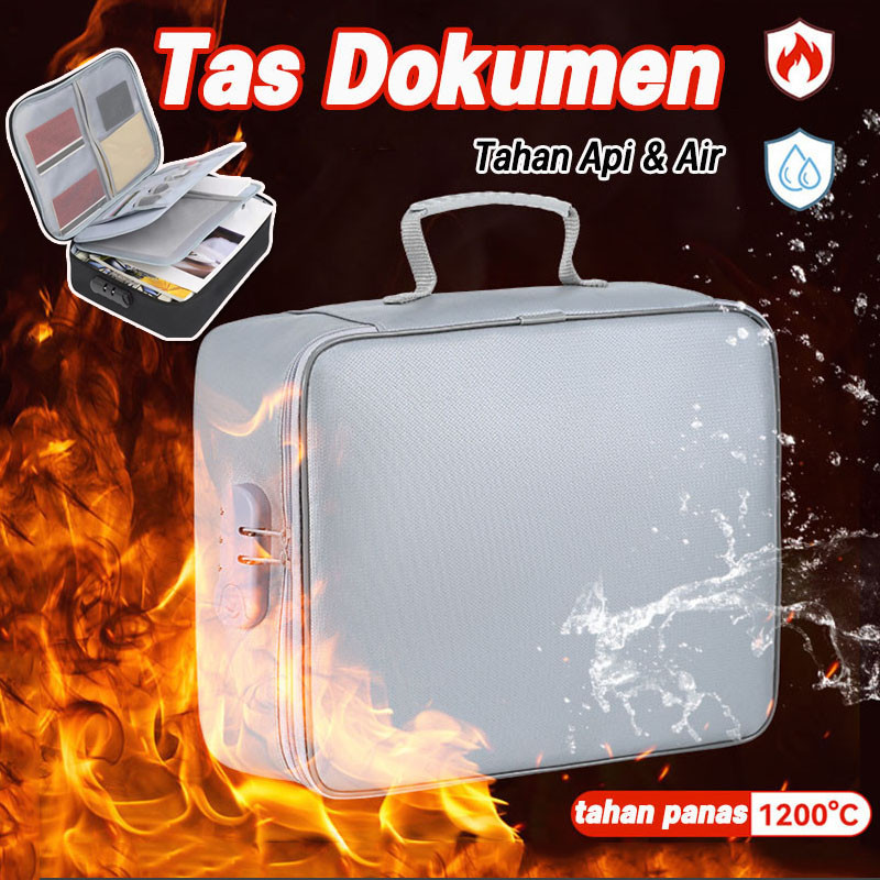 COD Tas Dokumen Tas Penyimpanan Dokumen Tas Dokumen Travel Bag Anti Air Storage Box Tahan Api & Air