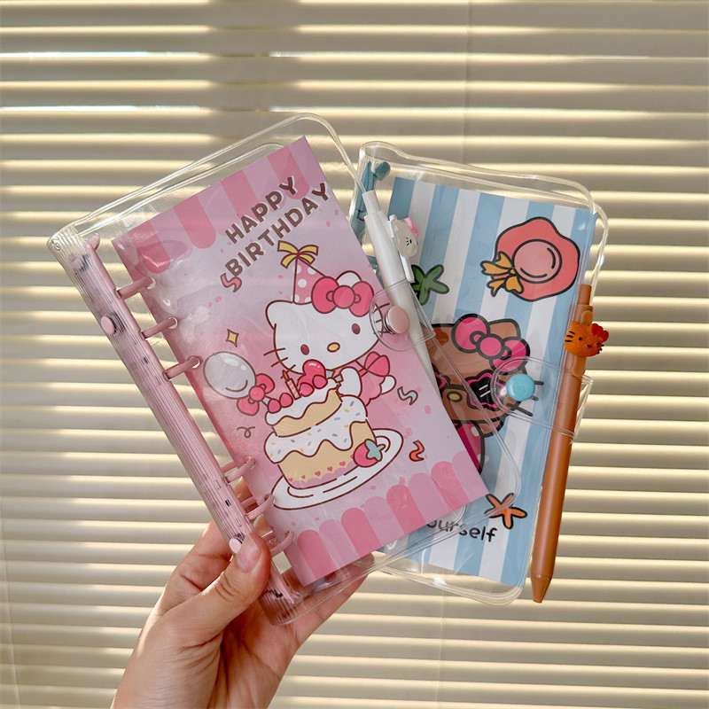 

A6 Cute Cat with 45Sheet Inner Page and Pen DIY Gift Binder Notebook Diary Agenda Planner Paper Stationery