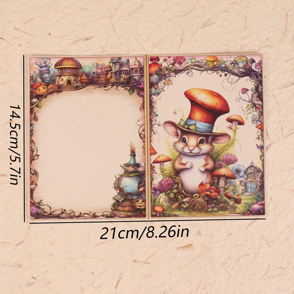 

54pieces Fantasy Wonderland Writable Junk Journal Set,for Arts Crafts,Holiday Party,Scrapbooking Supplies,DIY Crafts