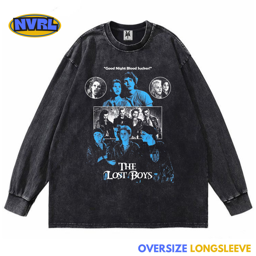 Kaos oversize longsleeve film the lost boys washed washing vintage tee