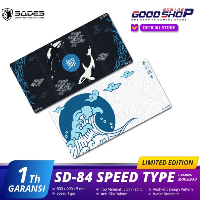 Mousepad Gaming Sades Deskmat SD-84 Speed Type - Gaming Mousepad - Umi