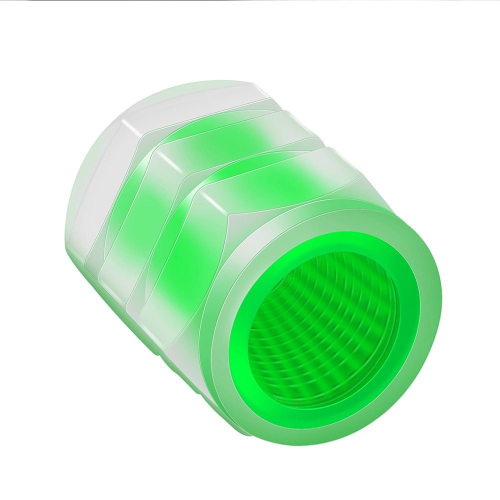 4Pcs Luminous Valve Caps Fluorescent Green Night Glowing Tire Decoration For Tesla Model 3 Model S X