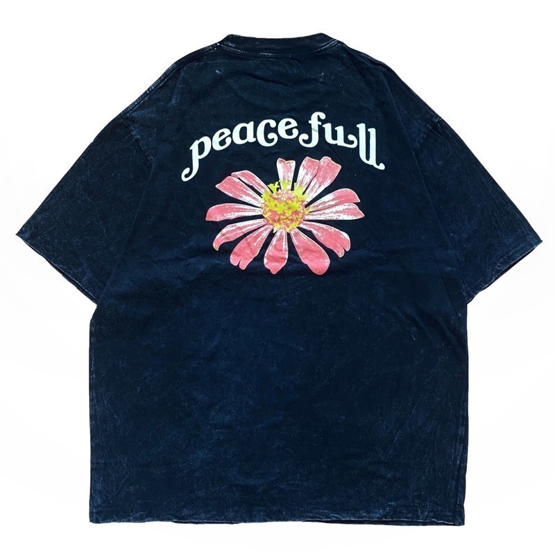 【HOT】 RUDEBASIC - Peacefull Oversized Washed Tee