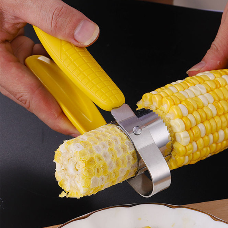 

Manual Stainless Steel Corn Thresher Peeler Cob Stripper Remover Food Crusher Separator Creative Fruit Vegetable Kitchen Gadget