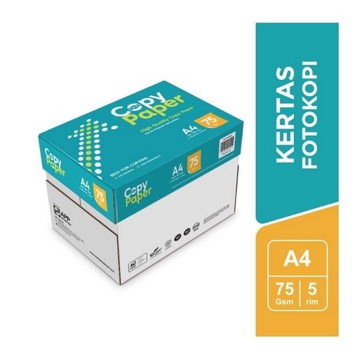 

Kertas HVS A4 75 GSM Copy Paper per dus (5 rim) GOJEK/GRAB