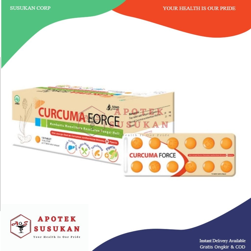 Curcuma Force 12 Tablet Obat Nafsu Makan dan banyak manfaat
