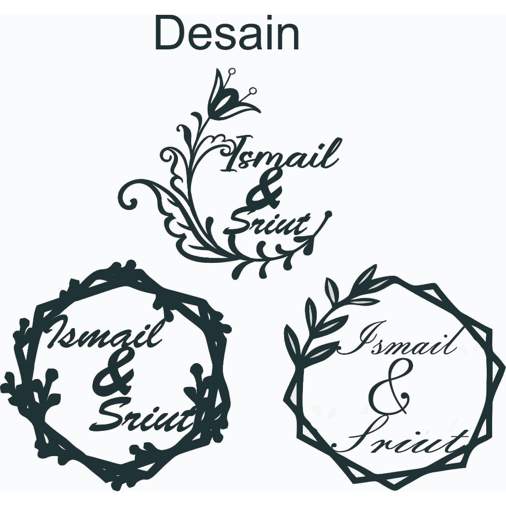 MURAH Backdrop Dekorasi Nama Kayu Lamaran Tunangan Rustic Hexagonal Custom Tulisan