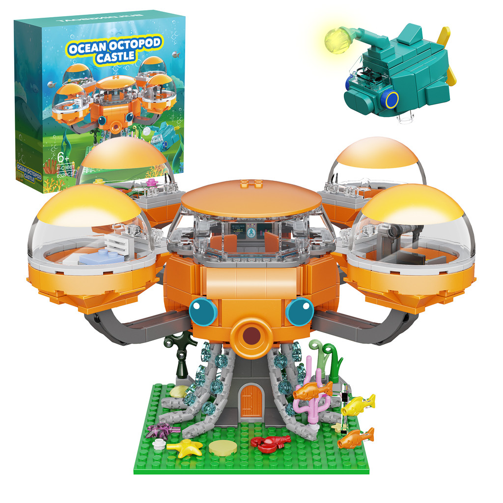 Octopod Castle Model Kit Building Blocks Ocean The Octonauts Bricks Octo-pod Constructor Kids Toys f