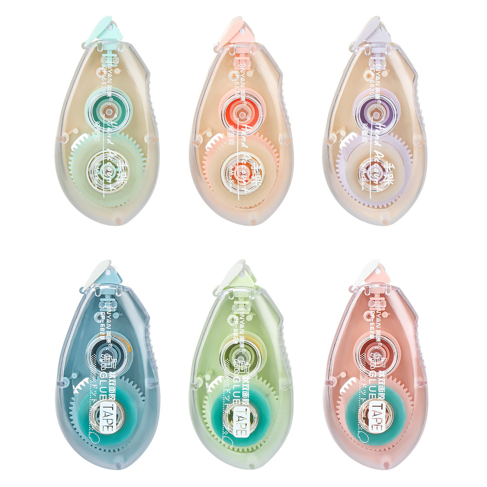 

Replaceable double-sided adhesive roller dot tape stationery office glue dispenser stick with refill school office supplies