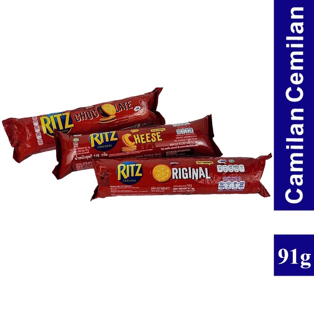 

Ritz Biskuit Sandwich Crackers Original Coklat Keju 91 gr