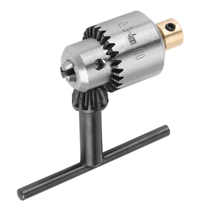 Mini Drill Micro 0.3-4mm JTO Taper Mounted Drill Chuck and Wrench with Chuck Key for Lathe Electric 