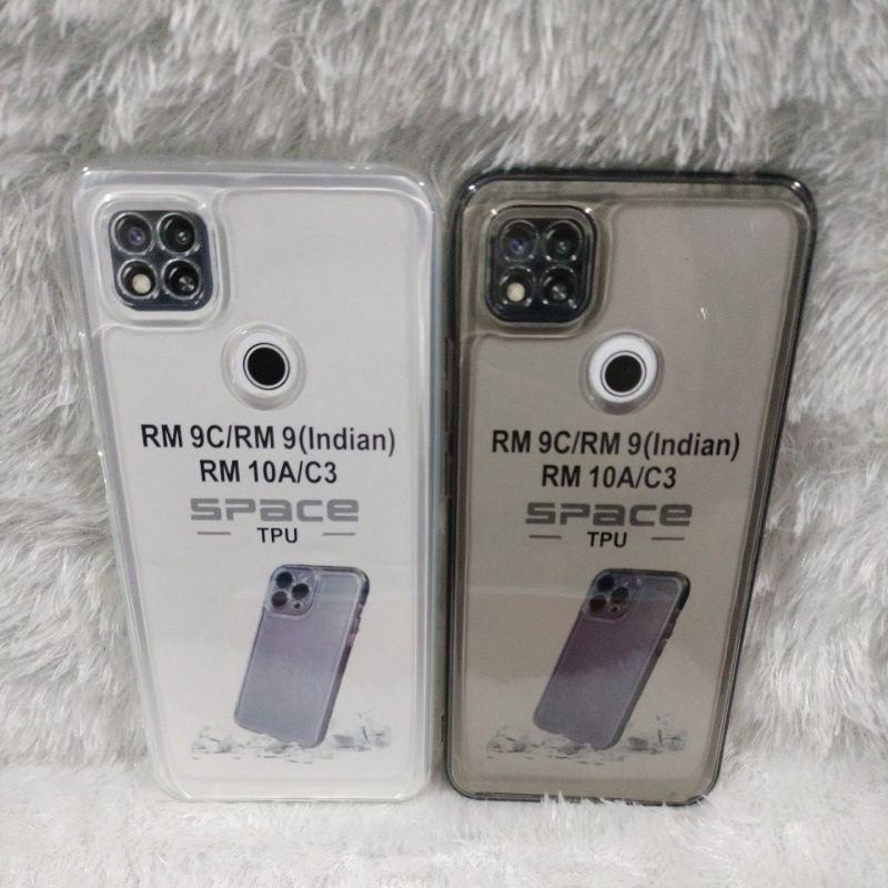 SofCase Casing Redmi 9C/Redmi 10A Silikon Bening Transparan Space TPU Pelindung Belakang HP+Camera