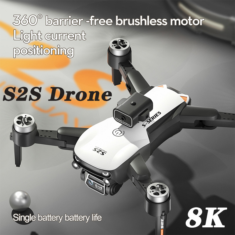 LS-S2S Obstacle Avoidance Drones WIFI FPV With 6K 8K 4K HD Camera Brushless Foldable RC Drone Quadco