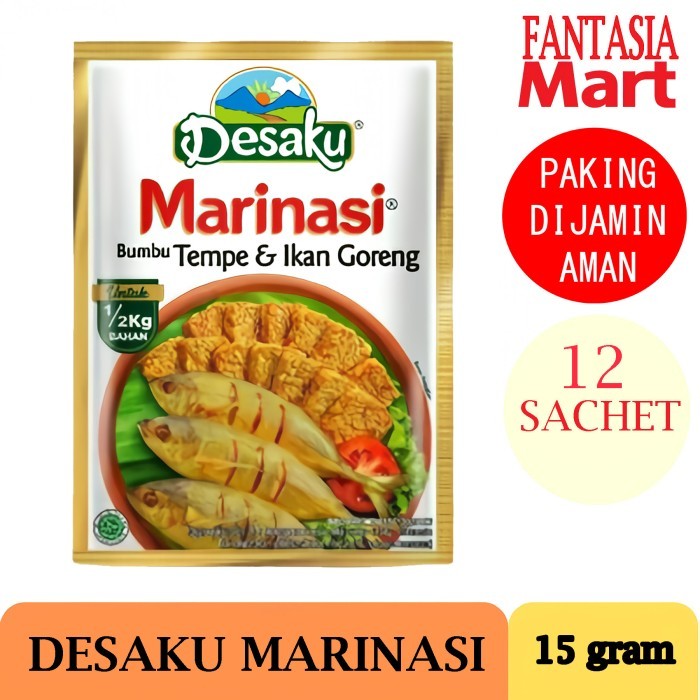 

DESAKU BUBUK MARINASI 15 GRAM PACK ISI 12 SACHET FUN CORNER DENGAN PAKING AMAN