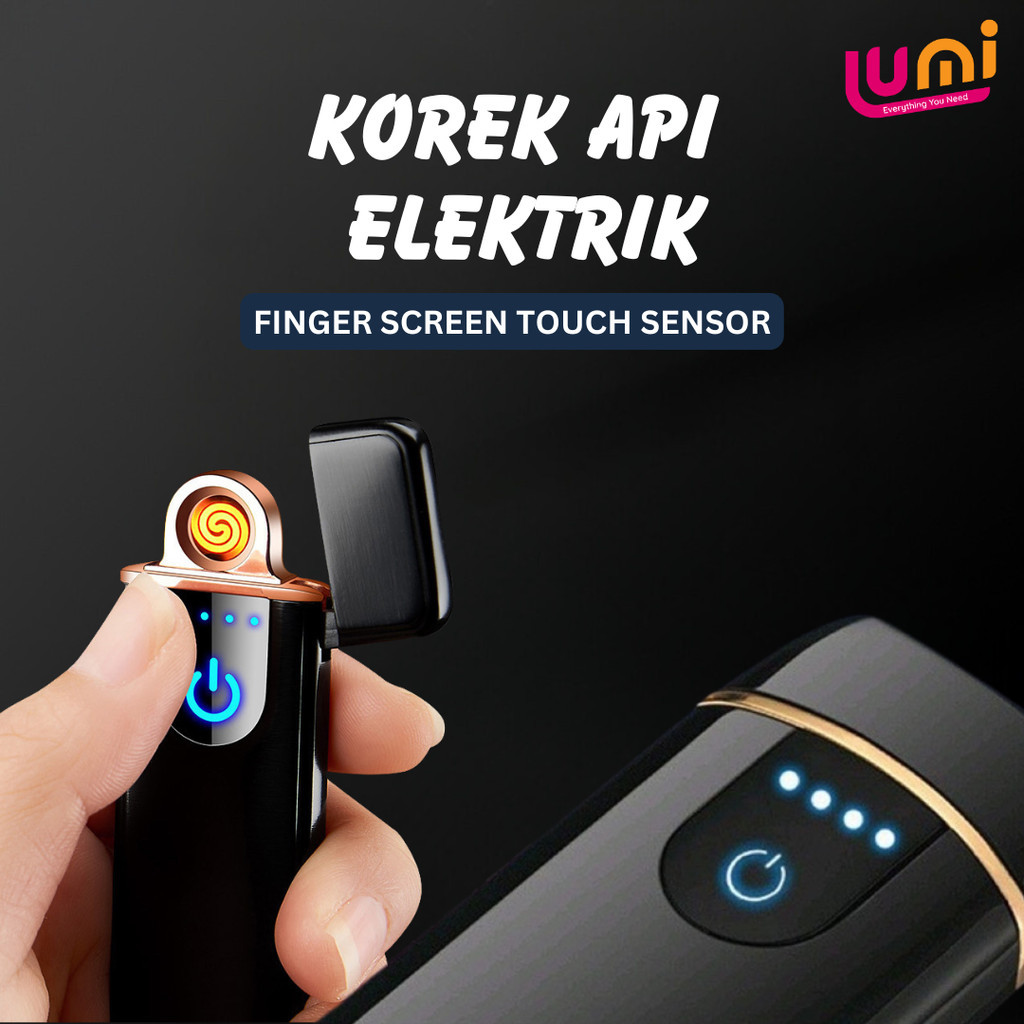 Korek Api Elektrik Finger Screen Touch Sensor USB
