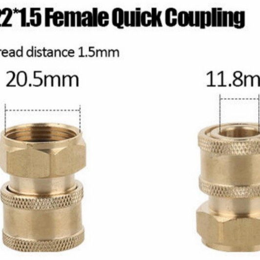 G99 female quick coupling M22 drat dalam high pressure