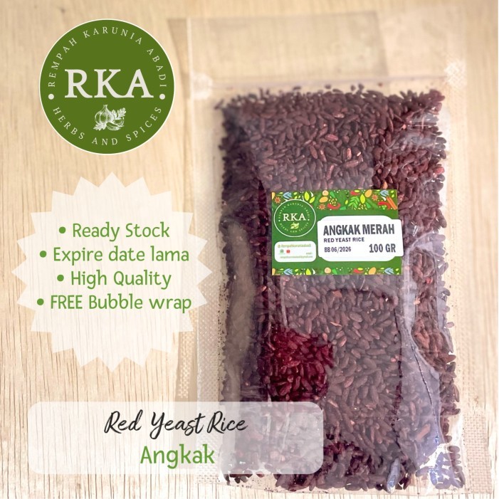

Angkak Beras 100 gr / Angkak 100gr / Red Yeast Rice 100 gr