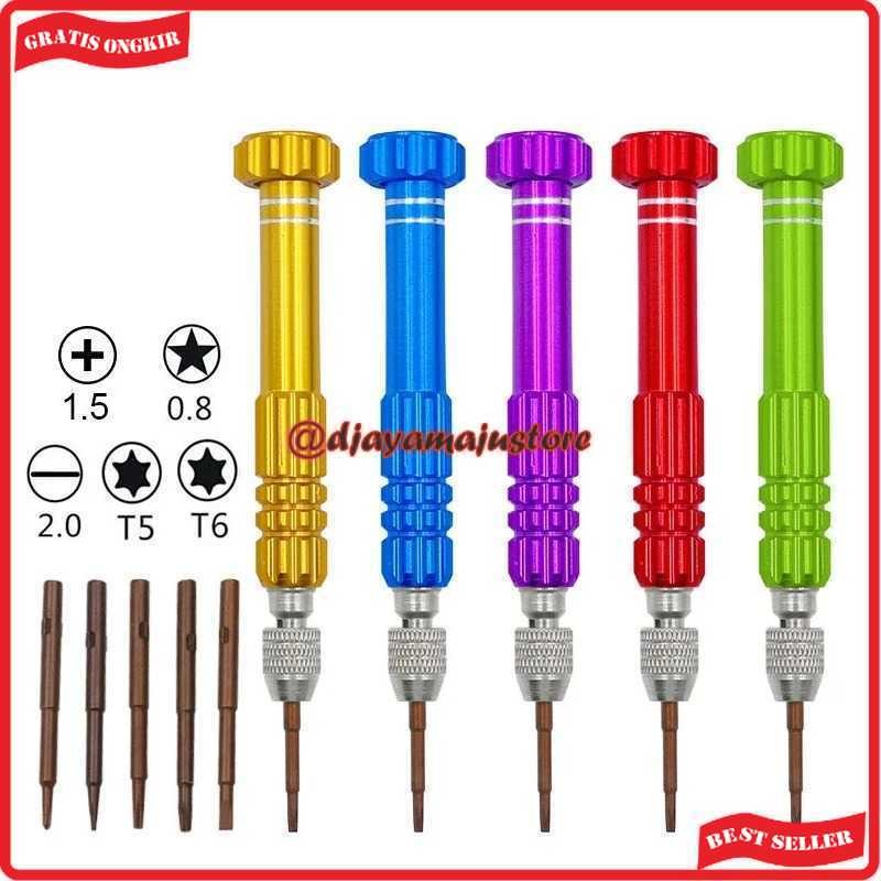 

PEGASI Obeng Set 5in1 Reparasi Smartphone Maintenance Tools - T-JC501