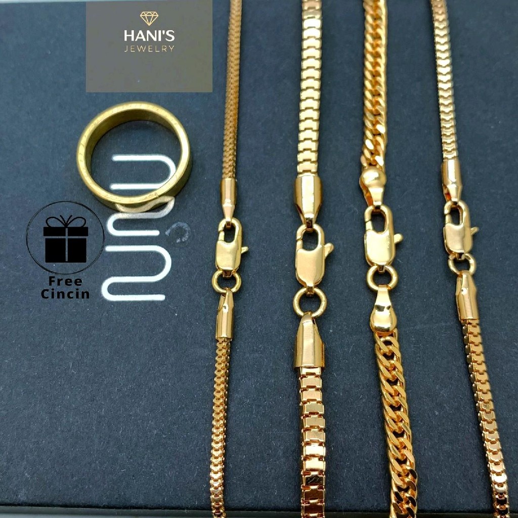 Kalung Titanium Pria Wanita Pengait Capit Lobster