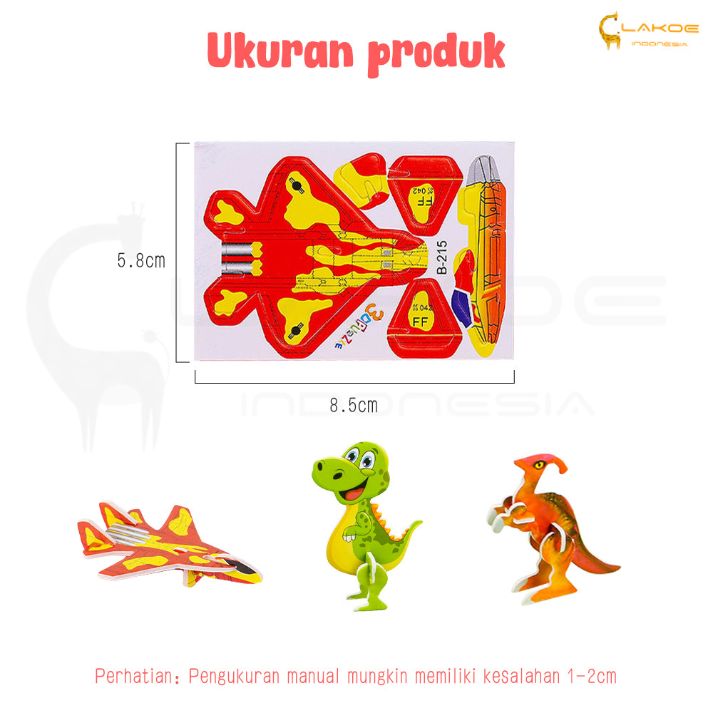 TERBARU LAKOE Mainan Edukasi Anak Puzzle 3d Diy Motif Hewan Serangga Lucu Diy Jigsaw Puzzle