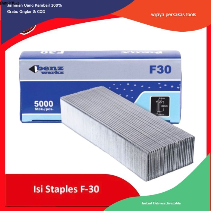 

Benz F30 Mo Isi Mesin Staples Paku Tembak Lurus Mata Gun Nailer F 30