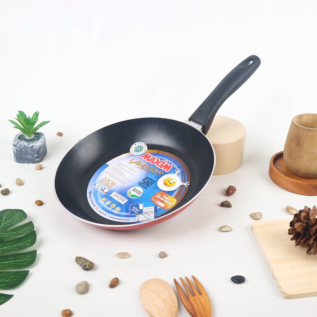Maxim Frypan Valentino 22 cm Teflon Anti Lengket