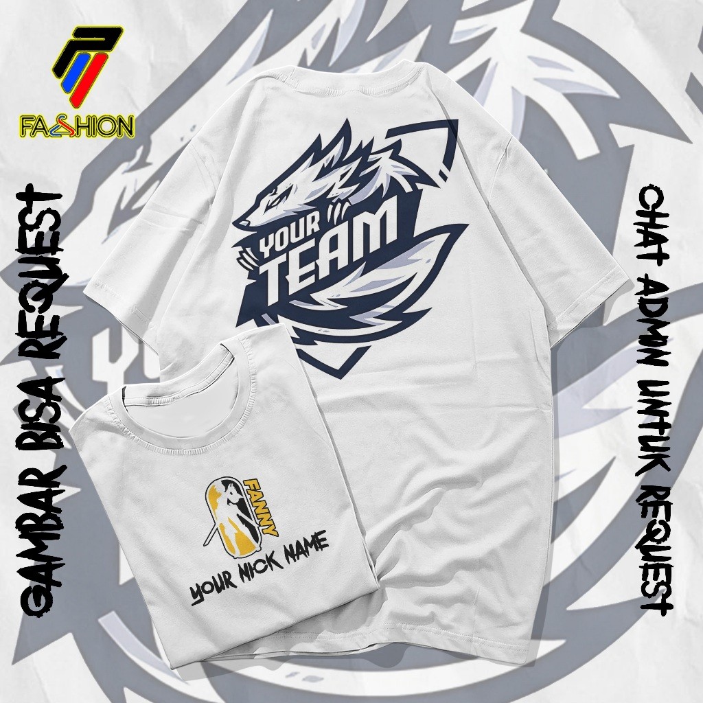 Kaos Custom Squad Mobile Legends Bang Bang Premium, Kaos Distro Tshirt Custom Squad MLBB Premium PNF