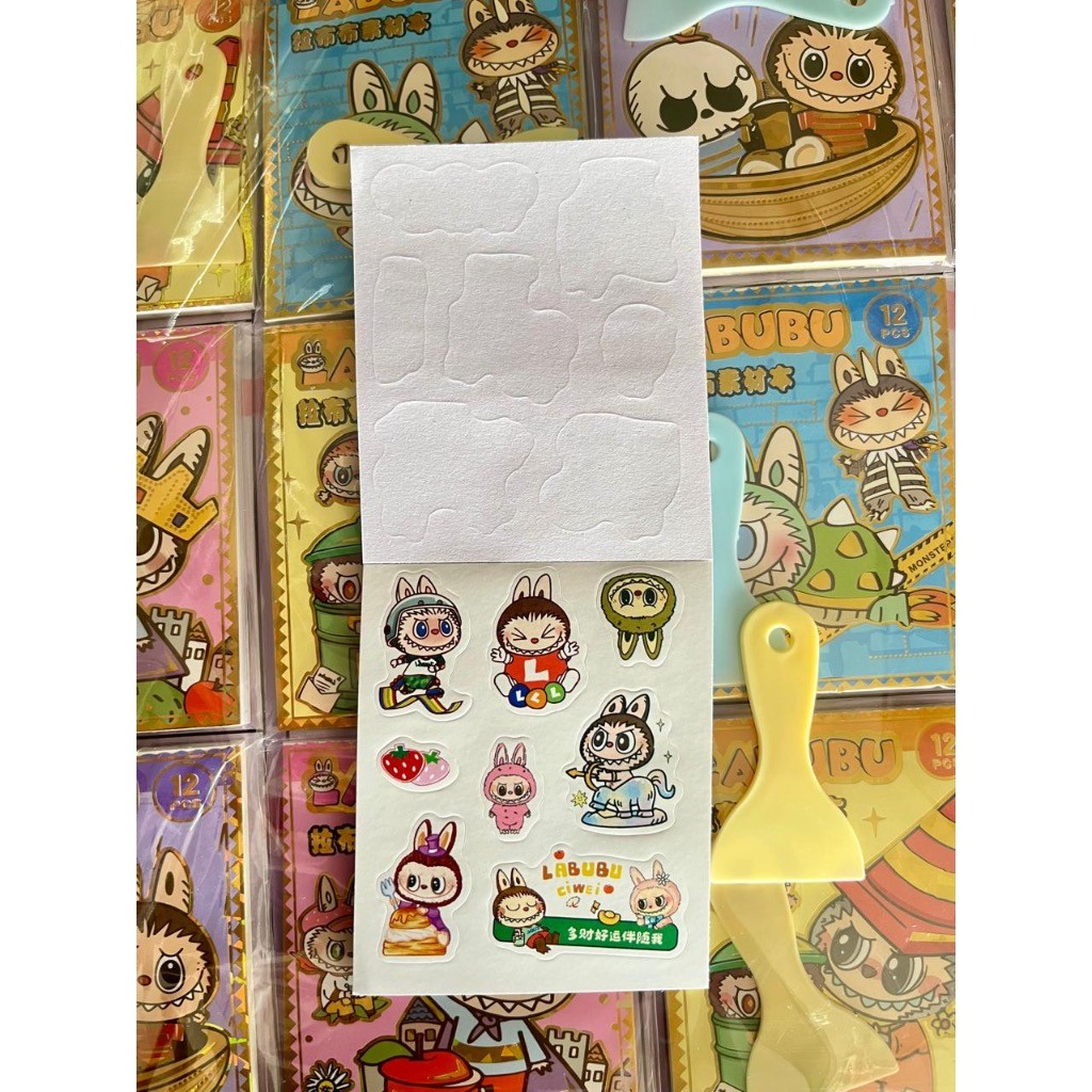 

Sticker Book Labubu Stiker Labubu (12lembar) Buku Stiker Labubu