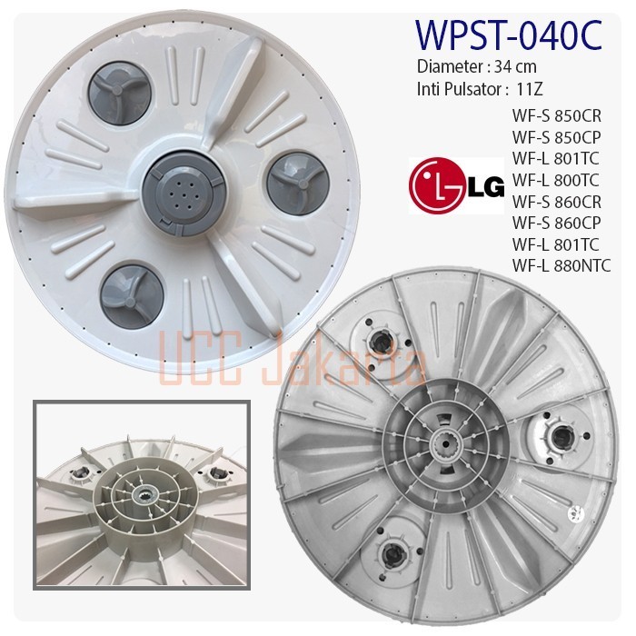 HD99 Pulsator LG WF-S 850CP WF-L 801TC WF-L 800TC WF-S 860CR 34cm 11z 040C