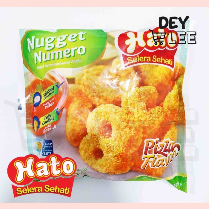 

HATO Chicken Nugget Numero Pizza Flavor 500g Frozen Food Bandung