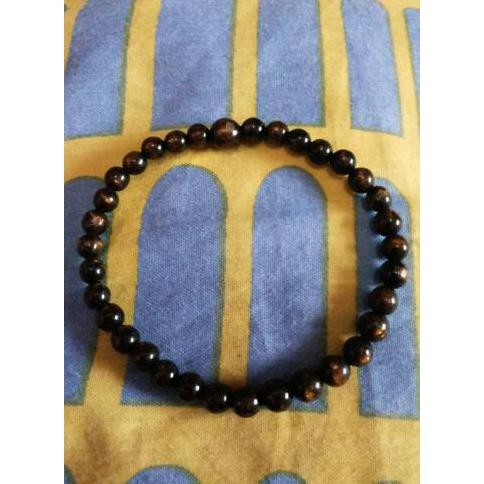 IMDAHANDICRAFT Gelang Tasbih Tali Arus Kilau Emas Tali Karet
