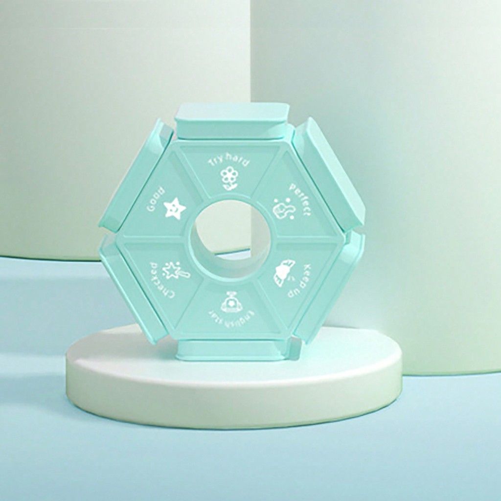 

Bview Art English six-sided teacher stamps gift reward stamps teacher incentive stamps cute cartoon children's stamps