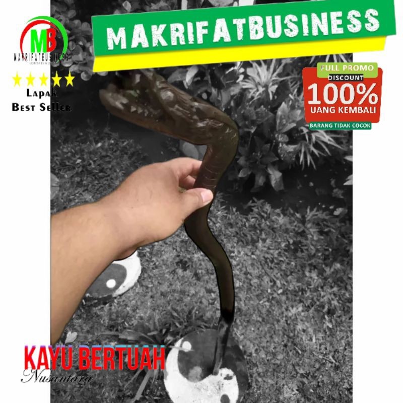 MAKRIFATBUSINESS tongkat  jalan batangan kayu stigi wulung ukir naga Model 080