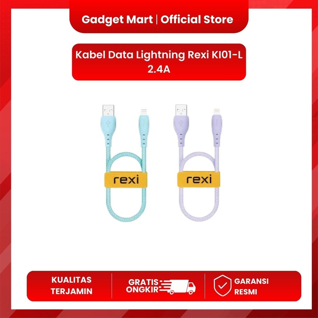 Kabel Data Lightning Rexi KI01 L 2.4A