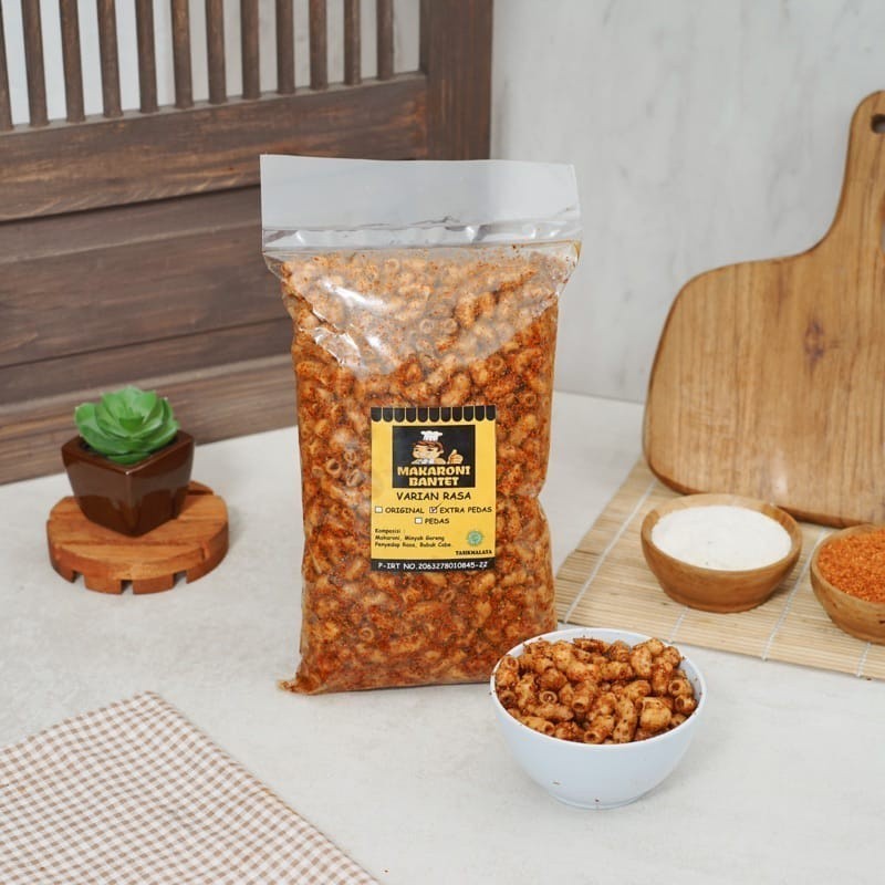 

SNACK ZONE25 - Makaroni Bantet khas Tasikmalaya Cap Koki Gurih Pedas Extra Pedas 500 gram